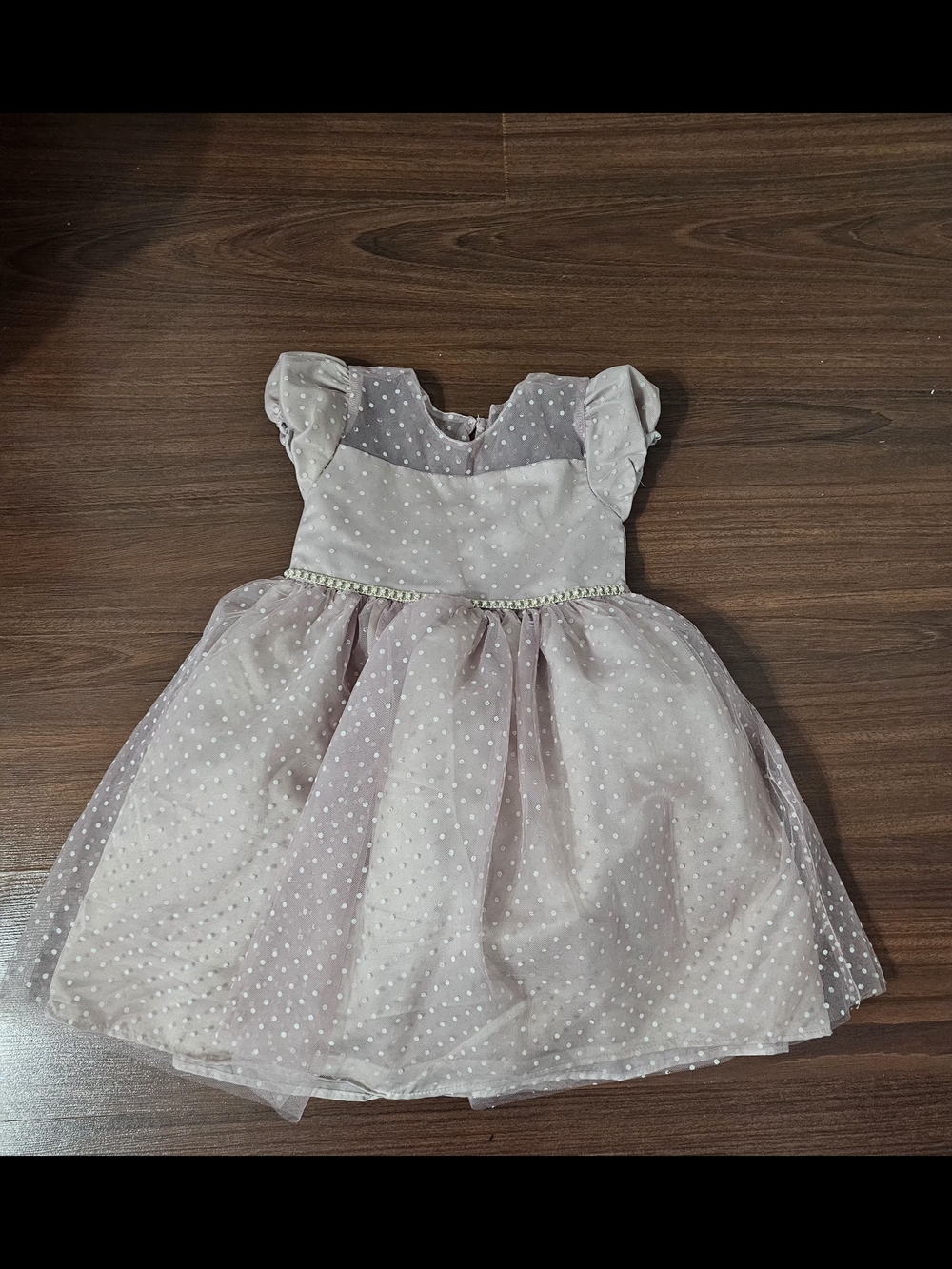 Blueberi Boulevard Pale Pink Polka Dot Tulle Party Dress